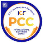 Greg Pinks' Professional Certified Coach badge from the International Coach Federation
